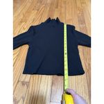 Reformation  Davy Cropped Ribbed Turtleneck Tee in Black Size Large Photo 5