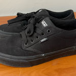 Vans Atwood All Black Canvas Low Top Sneaker Shoe Skate Lace Up Casual W8.5 Photo 0