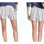 Old Navy  NWT linen blend striped cuffed shorts size M Photo 1