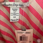 American Rag Laguna dress 1X coral striped ruffle shift spaghetti strap NEW Photo 5
