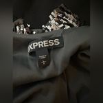 EXPRESS Gunmetal Gray Mini Sparkle Tassle Tank Style Midi Cocktail Party Dress Photo 3
