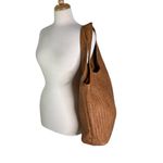 Platania Woven Italian Leather Extra Large Slouchy Hobo Shoulder Bag Brown Photo 4