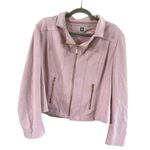 Anne Klein Women's Pink Moto Jacket XL with Gold Zippers Photo 1