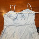 Lulus NWT Abundant Charm Light Blue 3D Floral Appliqué Maxi Dress Size XL Photo 9