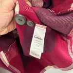 Cabela's  Women's XL Plaid Button Front Shirt Jacket 100% Cotton Burgundy Photo 2