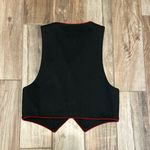 VTG Hairston Roberson Ropa American Beaded Wester Black Denim Vest Size L Photo 3