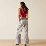 Ariat Butler Striped wide leg pants coastal beachy boho railroad carpenter small Photo 1