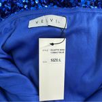 Velvi Juliette Cobalt Sequin Mini Dress size Large Jewel Tone NWT Bodycon Blue Photo 9