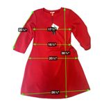 Cable & Gauge  Vibrant Red Long Sleeve Dress Xl‎ NWT Photo 2
