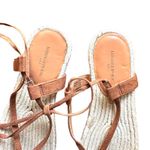 Banana Republic Espadrille Lace Up Sandal Cognac Sz 8.5 Photo 4