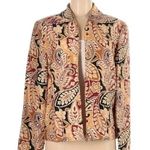 Maggy London Vintage  | 100% Silk Paisley Print Blazer Jacket Size 10 Medium M Photo 0