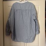 GAP X Doen Organic Cotton Eyelet Big Shirt Oversized Striped | Size XL White Photo 7