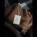 Tan, black, red and white plaid scarf NWT by Fadivo Tan Photo 6