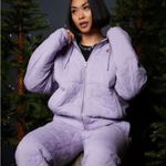 Teddy Fresh  Purple Cozy Quilted Teddy Bear Embroidered Sweatpants Photo 0