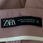 ZARA Women's Pink High Waist Wide Leg Button Pockets Zipper Mini Shorts Size XS Photo 4