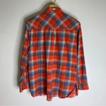 Billabong  Medium Red And‎ Blue Plaid Flannel Collar Button Down CP0129 Photo 2