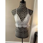 Aerie White Boho Chic Cotton Crochet Beach Knit Crop Top Size L Festival Photo 1