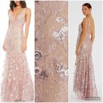 Mac Duggal 67481 Womens Floral Embellished Sleeveless Plunge Neck Gown Dress Photo 2
