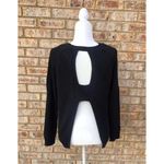 Poof! NWOT Black Cold Shoulder Sweater with Cutout Back Photo 3