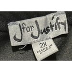 J for Justify  Women's Black Spaghetti Strap Crochet Bust Dress Back Zips Size 2X Photo 4