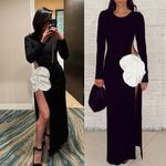 NWT Delfi Collective Chloe Long Black Dress $589 Size XS Photo 1