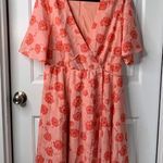 Torrid  Floral Print spring Dress V-Neck Flutter Sleeve Size‎ 10 vacation summer Photo 0