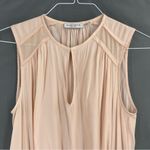 Ramy Brook  Sleeveless Fitted Waist Silky Pale Pink Blouse Top Photo 3