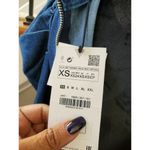 ZARA Women's Blue Denim Cotton V-Neck Balloon Sleeve Knee Length Dress Size XS Photo 9