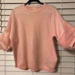 Faux Fur Sleeve Sweater Pink Photo 0