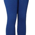 Blue Checked Butt Lifting ~ Tummy Control Yoga Leggings Pants ~ XL Photo 3