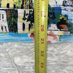 Onque Casuals Woman’s Top Artful Sea Print Size Large Sequins Blue Photo 3