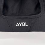 AYBL ‎ Black Motion Seamless Cropped Long Sleeve Gym Top Thumbholes Cutout Back S Photo 6