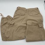 Aritzia TNA Surplus Division Cargo Pants Tan Beige Sz 4 High Rise Tie Ankle Photo 3