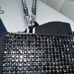 Swavorski Power Rock Crystal Clutch Evening Bag Purse W/ Chain Handle Black NEW! Photo 11