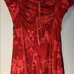 Almost Famous  Dark Red Floral Dress Photo 2