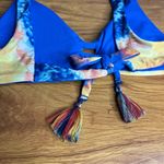 Becca  Bralette Bikini Top Size M Over the Rainbow Tie‎ Dye Reversible Photo 3