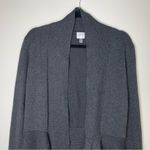 cupio  | Charcoal Gray Waterfall Front Multi-Texture Cardigan | Medium Photo 2