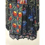 Farm Rio  Black Mixed Arabesque Scarves Long Sleeve Mini Dress Size XS NWT Chic Photo 7