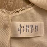 Vassarette Vintage  Nylon Camisole Lingerie Top Lace Trim Ivory Size L USA Made Photo 3