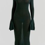 House Of CB  Sancha Forest green knit‎ maxi dress Size XS NWOT Photo 0