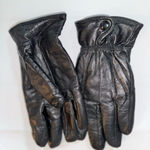 Women’s small faux leather gloves Black Photo 0