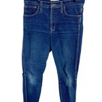 Madewell 10" High-Rise Skinny Jeans Lucille Dark Wash Denim Size 29 Photo 3