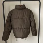 New Look Boxy Puffer Jacket in Dark Khaki Photo 1