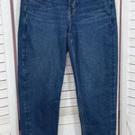 American Eagle Tapered Leg High Rise Stretch Mom Jeans Blue 2 Short Photo 0