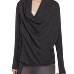 ALLSAINTS  Drina Draped Black Wool Cardigan Size 0 Photo 0