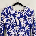 Kate Spade Blue Floral Long Sleeve Paddle Rash Guard One Piece Swimsuit Size M Photo 1