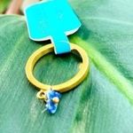 Anthropologie  Shiraleah Chicago Raval blue golden bohemian stacking ring NWT Photo 0