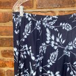 Blair  Navy Blue Floral Pull-On Midi Skirt Women's Size Large Photo 1