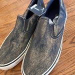 Diesel  women's size 38.5 gold metallic coated denim VANSIS W rubber sneakers Photo 2