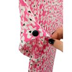 Dress Barn Pink Floral Pleated Ruffle Button Blouse Romantic Cottagecore M Photo 7